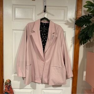 Disney Pink Blazer Jacket with Subtle Princess Embroidery